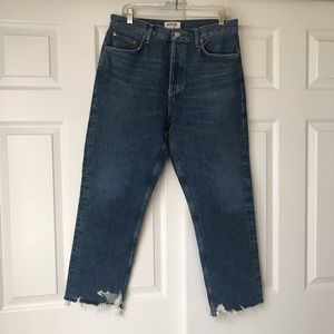 AGOLDE Riley High Rise Crop Jeans - Size 32